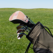 Stoffig Roos floraal monogram Golfheadcover (Insitu)