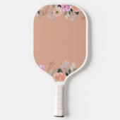 Stoffig Roos floraal monogram Pickleball Paddle (Achterkant)