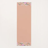 Stoffig Roos floraal monogram Yogamat (Achterkant)