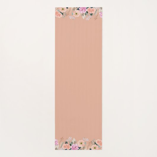 Stoffig Roos floraal monogram Yogamat (Achterkant)