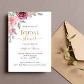 Stoffig Roos Floral Elegant Goud Vrijgezellenfeest Kaart