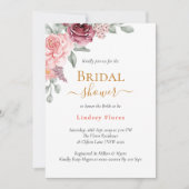 Stoffig Roos Floral Elegant Goud Vrijgezellenfeest Kaart (Voorkant)