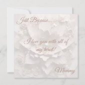 Stoffig Roos Floral Flat Kaart - Elke gelegenheid (Achterkant)