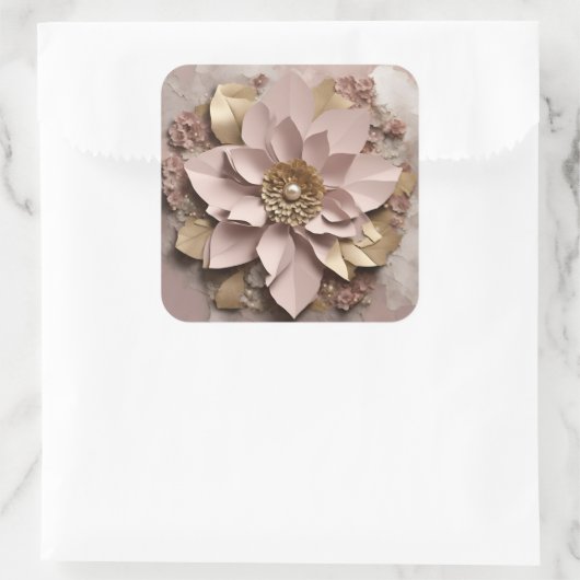 Stoffig Roos Floral - Sticker (Tas)