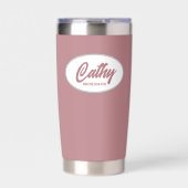 Stoffig Roos gestileerde bruiloft bruidsmeisje Geïsoleerde Drinkbeker (Voorkant)