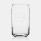 Stoffig Roos gestileerde naam Bridesmaid Glass Blikvorm Glas (Achterkant)