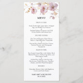 Stoffig Roos & Goud Wildflower Bloemen Trouwmenu Menu (Voorkant)