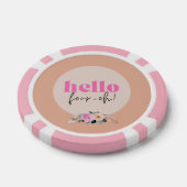 Stoffig Roos Hallo bloemenretro "Four-oh!" Poker Chips (Enkel)