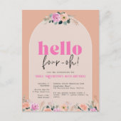 Stoffig Roos hallo bloemig "Four-oh" 40e Briefkaart (Voorkant)