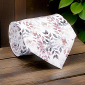 Stoffig Roos Houtskool Grijs Waterverf Botanisch S Stropdas