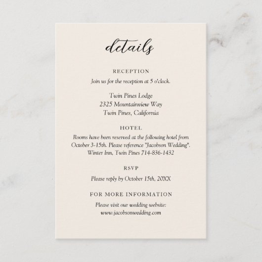  stoffig Roos Informatiekaartje (Voorkant)