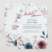 Stoffig Roos & Ivoor Vrijgezellenfeest Uitnodigen Bedankkaart (Voorkant / Achterkant)