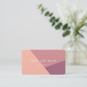 Stoffig Roos kleurenblok - modern Visitekaartje (Staand voorkant)