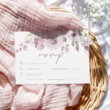 Stoffig Roos Mauve Blush Bloemen Waterverf bruilof