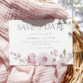 Stoffig Roos Mauve Blush Bloemen Waterverf bruilof Save The Date