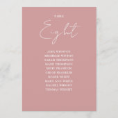 Stoffig Roos Moderne Zitting Grafiek Tafelnummer (Achterkant)