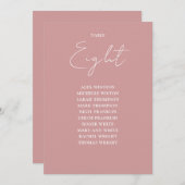 Stoffig Roos Moderne Zitting Grafiek Tafelnummer (Voorkant / Achterkant)