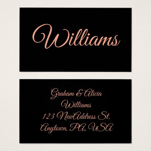 Stoffig Roos Nieuw adres behuizing Kaart (Voorkant /achterkant)