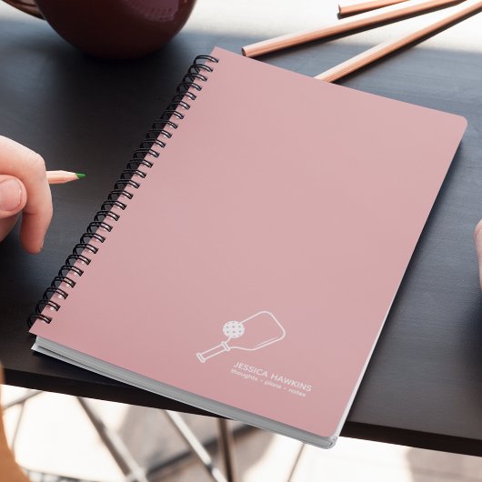 Stoffig Roos Pickleball Paddle & Ball Persoonlijk Notitieboek