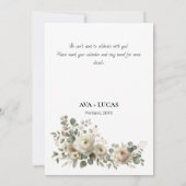 Stoffig Roos Romantische Bloemen Save the Date Kaa (Achterkant)