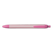 Stoffig Roos Roze Baby shower Gepersonaliseerd Zwarte Inkt Pen (Achterkant)