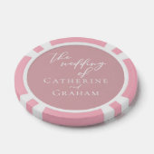 Stoffig Roos Roze bruiloft gepersonaliseerd Poker Chips (Enkel)