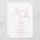 Stoffig Roos roze brunch en bubbelig Vrijgezellenf Kaart (Voorkant / Achterkant)