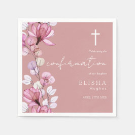 Stoffig Roos Roze Doorzichtige Bloembevestiging Servet