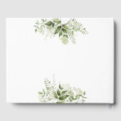 Stoffig Roos Roze groen Letter Baby shower Gastenboek (Achterkant)