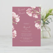 Stoffig Roos Roze Magnolia Blossoms Vrijgezellenfe Kaart (Staand voorkant)