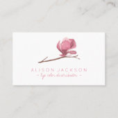 Stoffig roos roze magnolia lip kleur distributor visitekaartje (Voorkant)