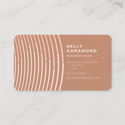 Stoffig Roos Roze Modern Abstract Visitekaartje (Voorkant)