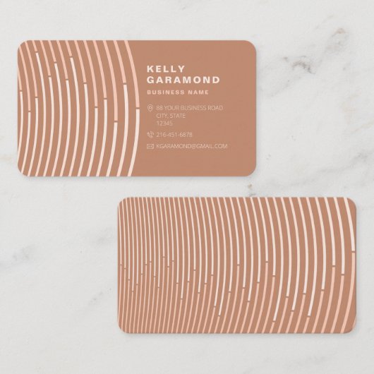 Stoffig Roos Roze Modern Abstract Visitekaartje (Voorkant / Achterkant)