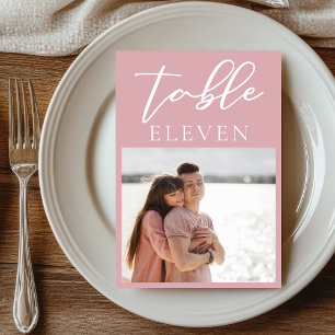 Stoffig Roos Roze Paar Fotobruiloft Kaart