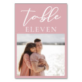 Stoffig Roos Roze Paar Fotobruiloft Kaart (Achterkant)