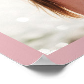 Stoffig Roos Roze Romantisch Paar Foto Huwelijk Poster (Hoek)