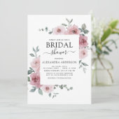 Stoffig Roos Roze Vrijgezellenfeest Bloemen groen Kaart (Staand voorkant)