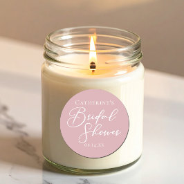 Stoffig Roos Roze Vrijgezellenfeest Gepersonalisee Ronde Sticker