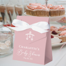 Stoffig Roos Roze Wit Baby shower Custom