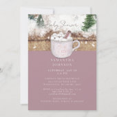 Stoffig Roos rustieke Baby Het is koud buitendouch Kaart (Voorkant)