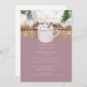 Stoffig Roos rustieke Baby Het is koud buitendouch Kaart (Voorkant / Achterkant)