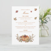 Stoffig Roos Salie Roest Pompoen Vallen Bladeren M Menu (Staand voorkant)