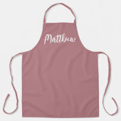 stoffig roos stevig kleurengepersonaliseerd schort (Voorkant)