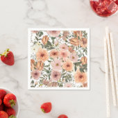 Stoffig Roos Terracotta Floral Servet (Insitu)