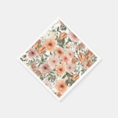 Stoffig Roos Terracotta Floral Servet (Hoek)