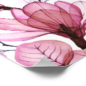 Stoffig Roos Transparant Bloemdoop Welkomstbord Poster (Hoek)