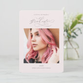  stoffig Roos twee foto afstudeerfeest Kaart (Staand voorkant)