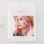  stoffig Roos twee foto afstudeerfeest Kaart (Voorkant)