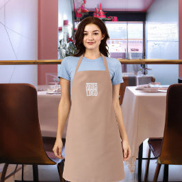 Stoffig Roos- voeg logo toe Schort