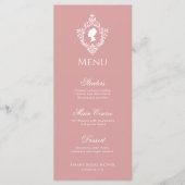 stoffig Roos Vrijgezellenfeest Crest Regency Menu (Voorkant)